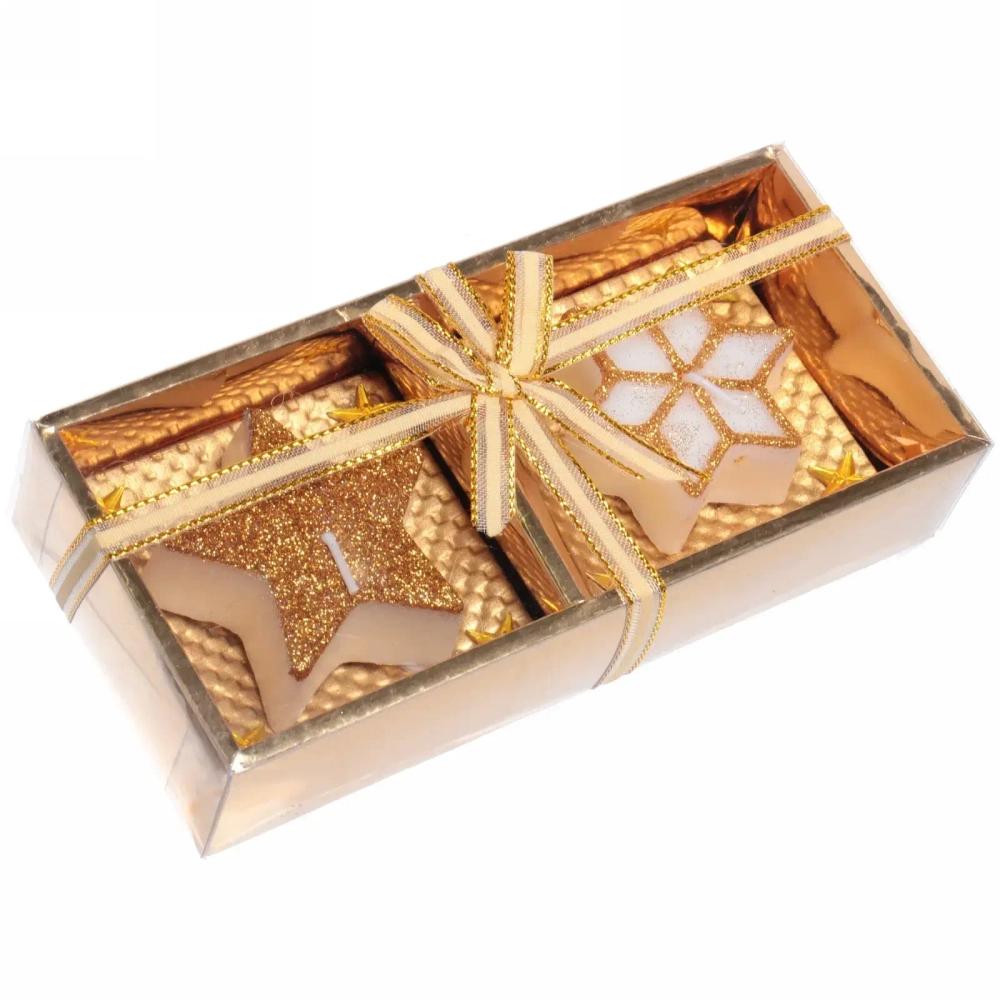 Свечи новогодние «Искры» 18.5x8.5x4 см, золото