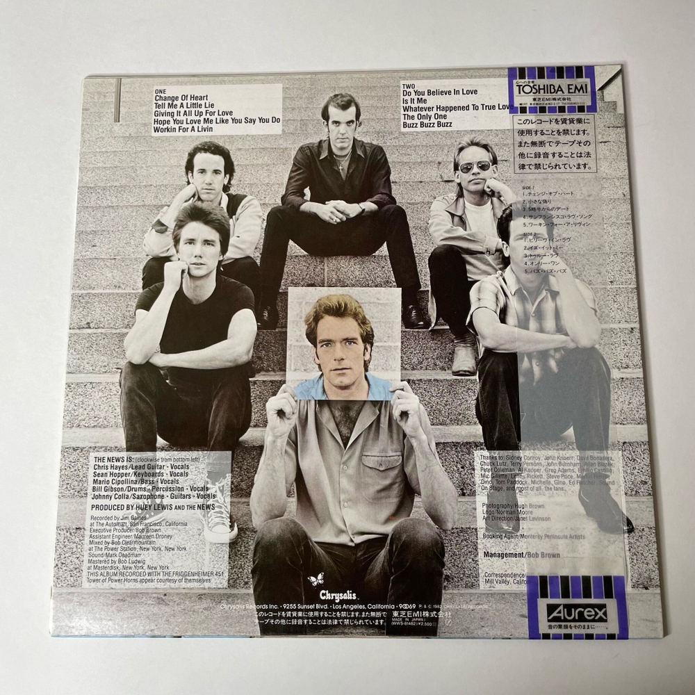 Винтажная виниловая пластинка LP Huey Lewis And The News Picture This (Japan 1982) (Obi)
