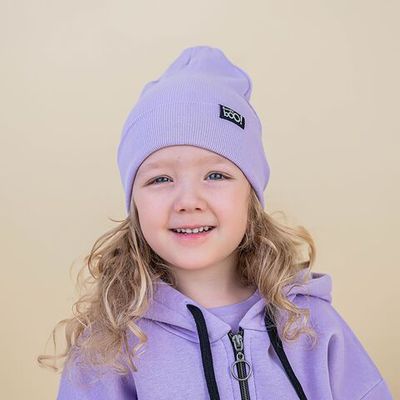 Two-ply turn-up jersey hat - Lavender