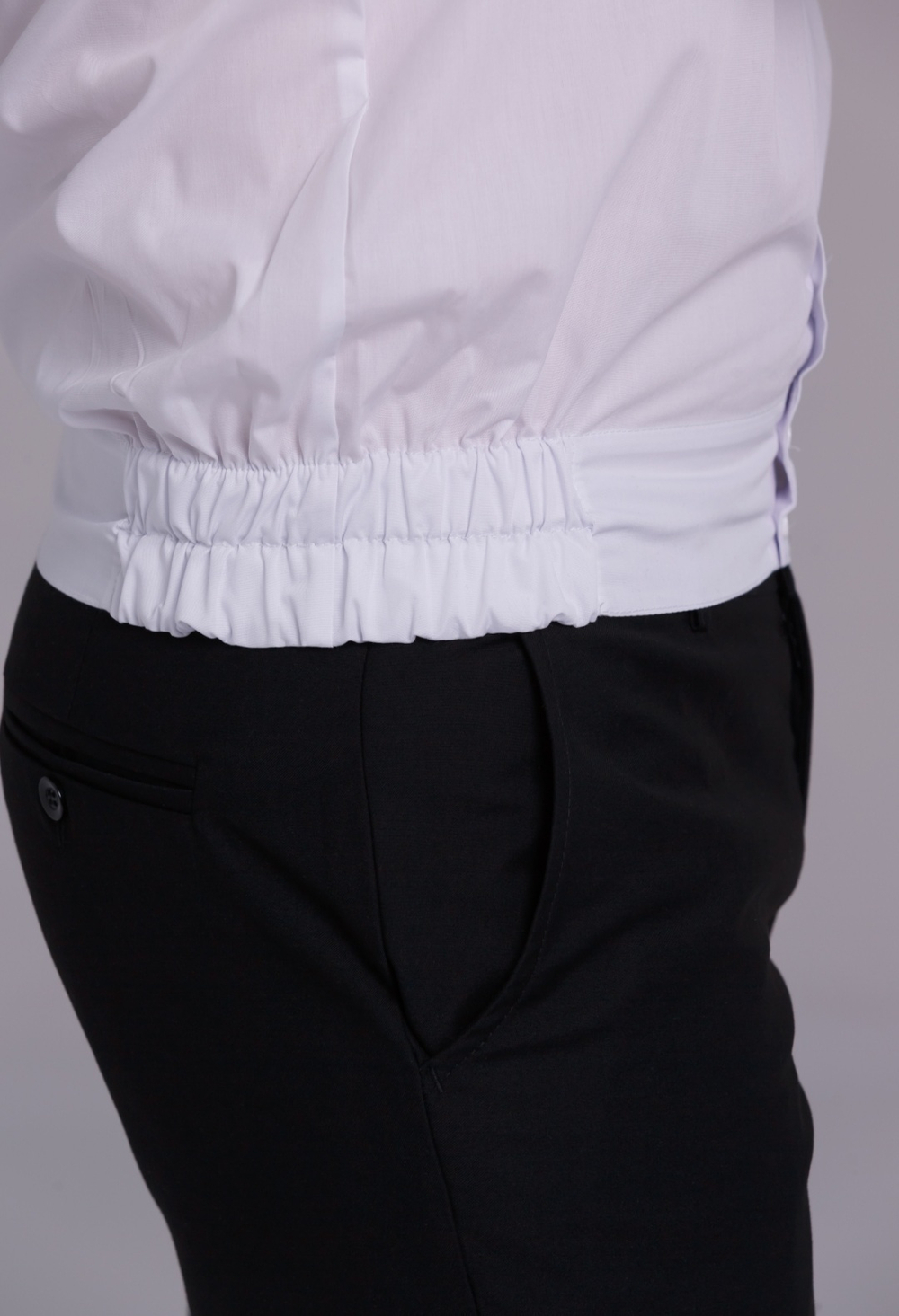 Рубашка форменная кадетская для кадетов казачья школьная детская белая длинный рукав хлопковая хлопок