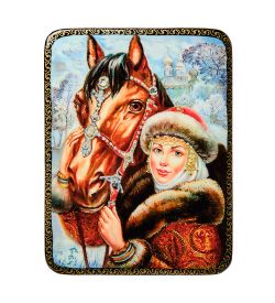 Народные промыслы ШК-19/20-C Шкатулка в технике декупаж «Сударыня» (10х8х3,5)