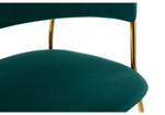 Стул на металлокаркасе Woodville Kamelia зеленый, золото