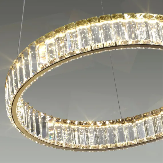 5015/45L L-VISION ODL23 605 золотой/прозрачный металл/хрусталь Люстра LED 45W 4000K 4500Лм VEKIA