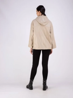 Куртка женская из натуральной кожи с капюшоном Турция