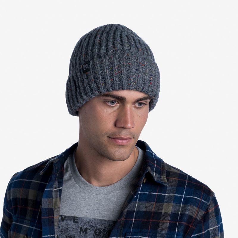 Шапка вязаная с флисом Buff Hat Knitted Polar Kim Grey Фото 2