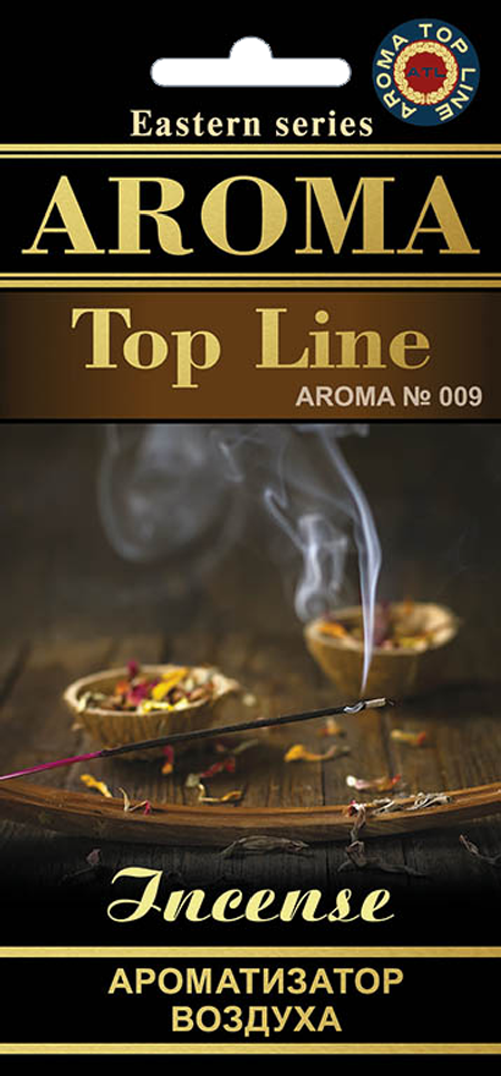 Ароматизатор для автомобиля AROMA TOP LINE №009 INCENSE (восток) картон