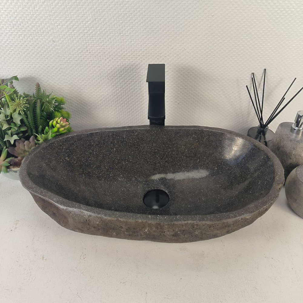 Раковина из речного камня RS-64962 60*33*15 0866