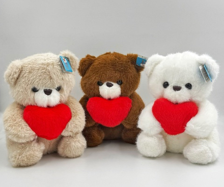 Мягкая игрушка мишка с сердцем оптом