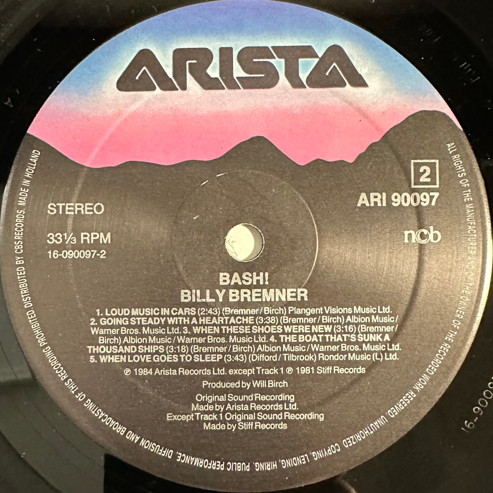 Billy Bremner - Bash! (Скандинавия 1984г.)