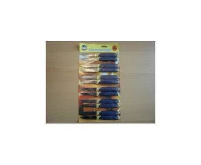 Нож номер 1Р с пластик ручкой, лезвие 8см, блистер, 3 BL12, AST