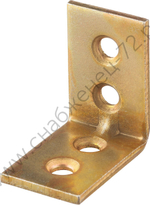 ЗУБР УМ-2.0 25х25х17 х 2 мм, желтый цинк, узкий мебельный уголок (31031-25)