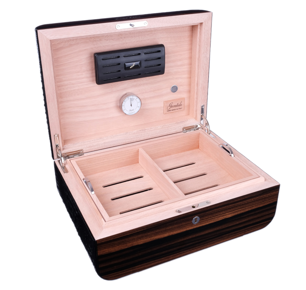 Хьюмидор Gentili на 75 сигар Limited Edition Croco Black