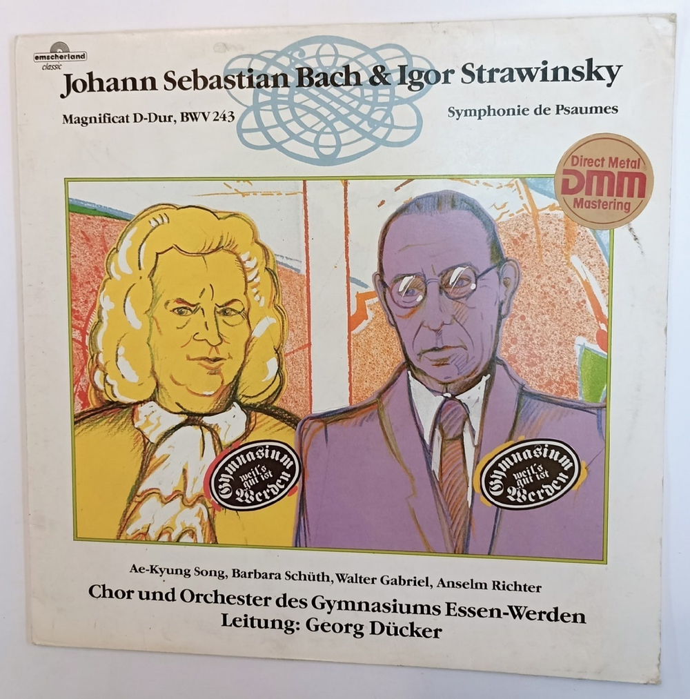 Johann Sebastian Bach & Igor Strawinsky, Игорь Стравинский Ae Kyung Song, Barbara Schuth, Walter Gabriel, Anselm Richter, Chor Und Orchester Des Gymnasiums Essen-Werden, Georg Ducker Magnificat D Dur, BWV 243 Symphonie De Psaumes (Germany 1985)