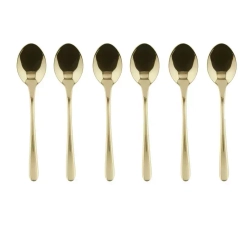 Sambonet - Набор из 6 ложек для эспрессо Taste PVD Antique Champagne / артикул   52553PA7  / GTIN 8014808355004