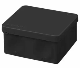 Распаячная коробка, двухкомпонентная. ОП 80х80х40мм, IP66, ЧЕРНАЯ, 8 вх, SQ1401-2912