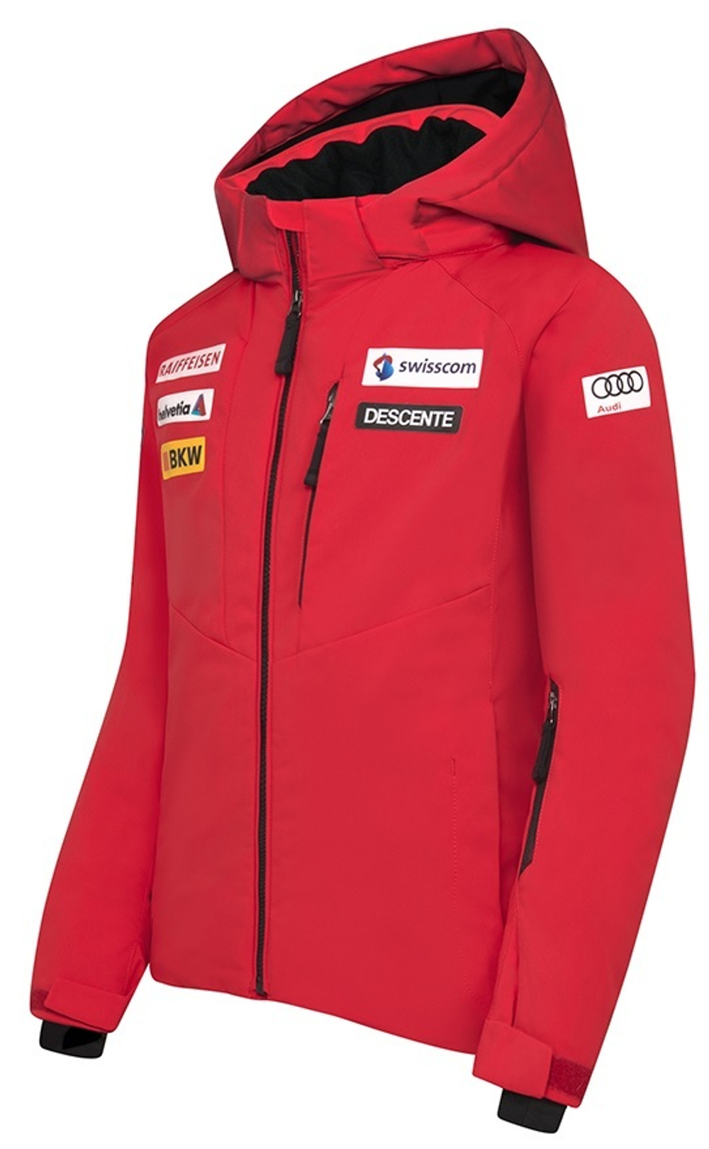 DESCENTE куртка горнолыжная юниорская TEAM SWISS D12DWJSGK01-85 Jr Replica, Electric Red