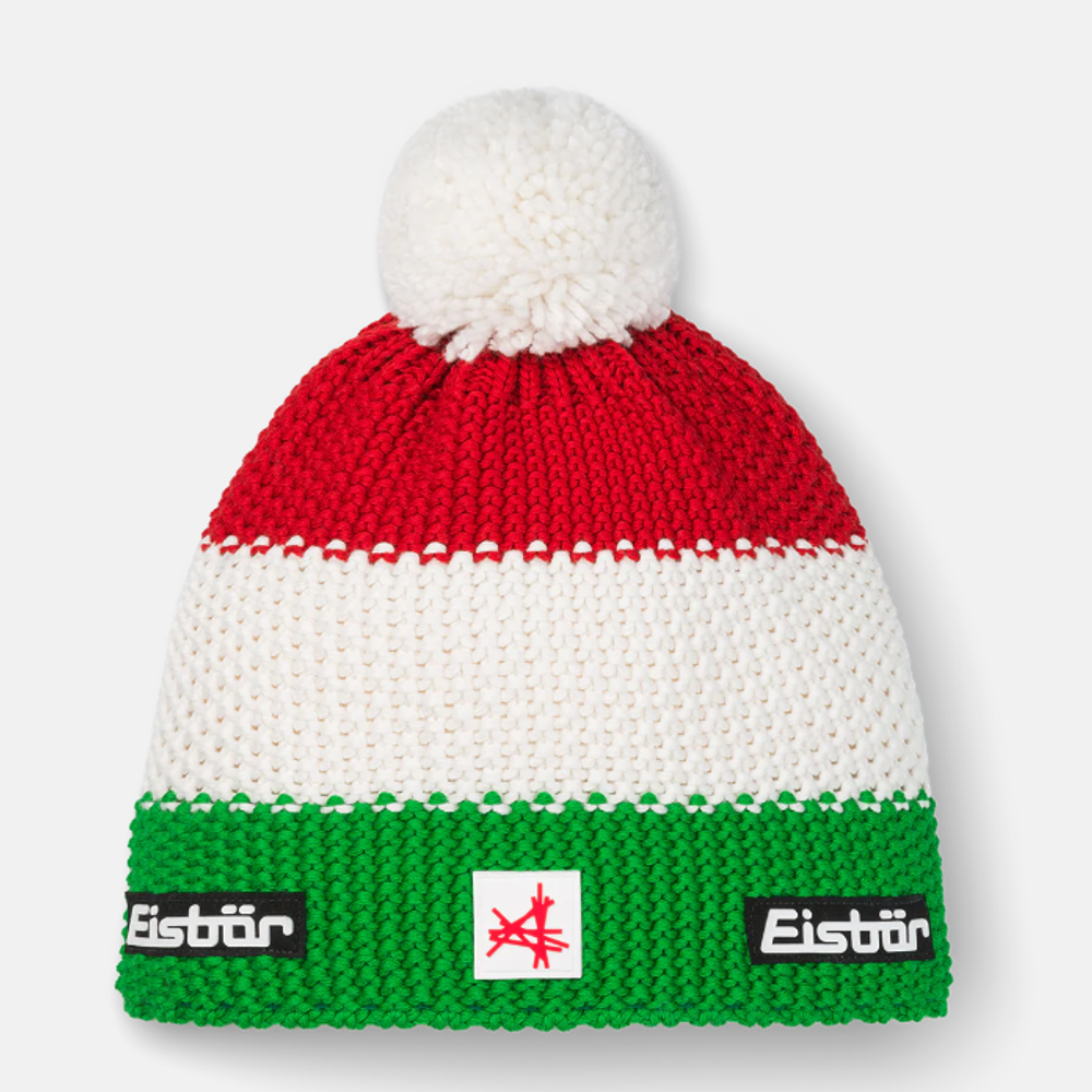 Шапка EISBAR Star Pompon MU SA (ITA) electric-white-ketchup