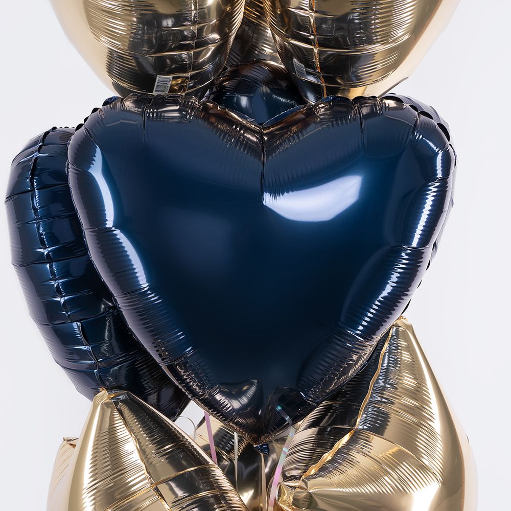 Шар (19''/48 см) Сердце, Сапфир, 1 шт.,