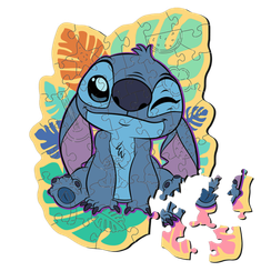 Pazl \ Puzzle \ Пазлы Puzzles - "50 Wooden Contour Puzzle" - Happy Stitch / Disney Lilo&Stitch