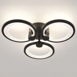 Светильник потолочный светодиодный ЭРА Модерн Odry CLL-1-46W 3K-6,5K RC BK с ДУ черный