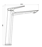 Смеситель Royce Pro для раковины (RCM-120502BL)