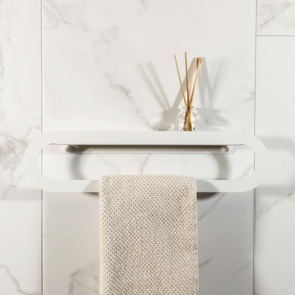 Держатель для полотенец MetaDec Oval 40см белый