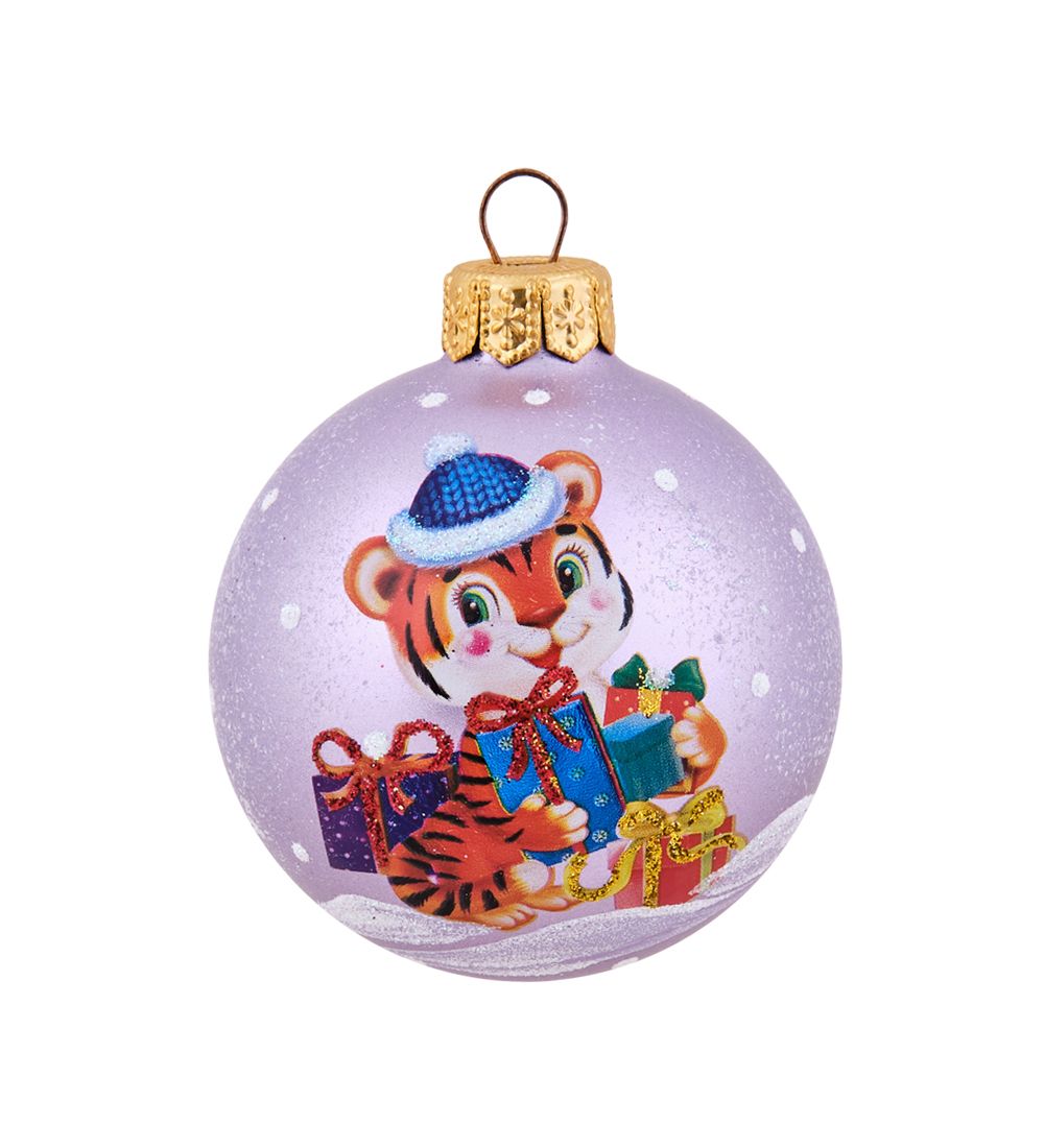 Элита НФШ-1629/2 Ел.украшение Шар «Тигренок» 65 мм