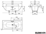 Ванна стальная Kaldewei SILENIO 170*75  674 267400010001