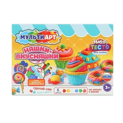 Набор теста д/лепки с формочками "Няшки-вкусняшки" 24см. PDSET-MA120042 (Мультиарт)
