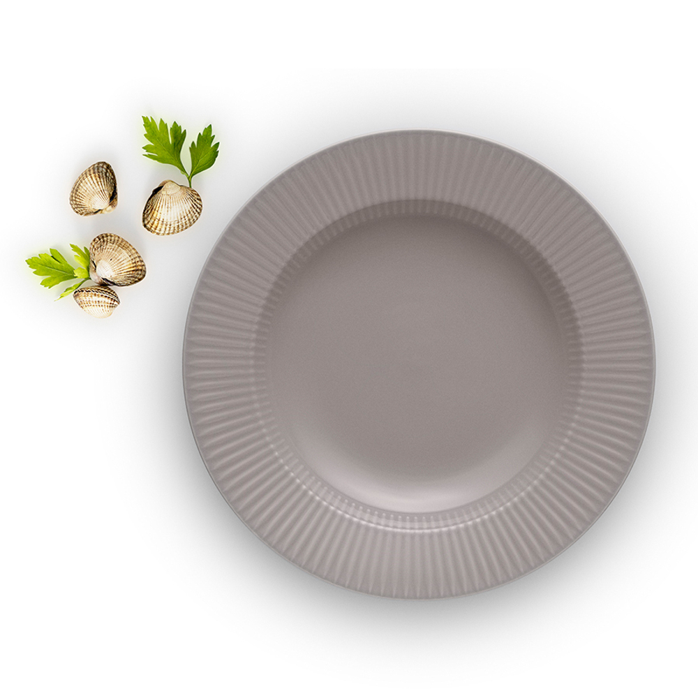 Тарелка суповая legio nova d25 см серая