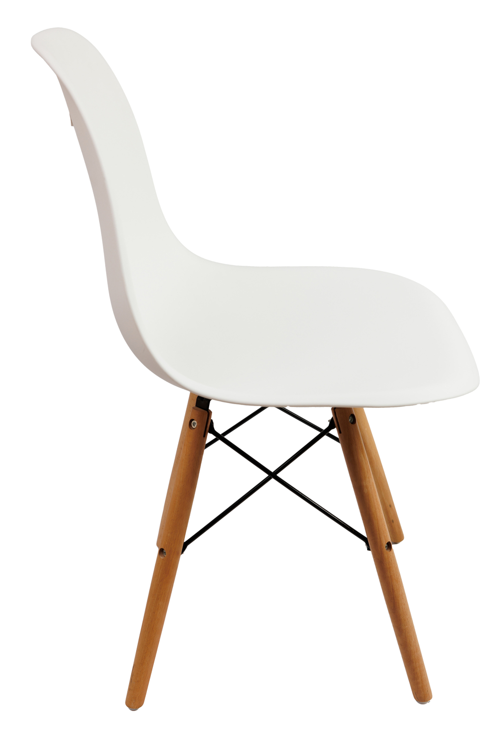 Стул пластик на деревянных ножках (белый)