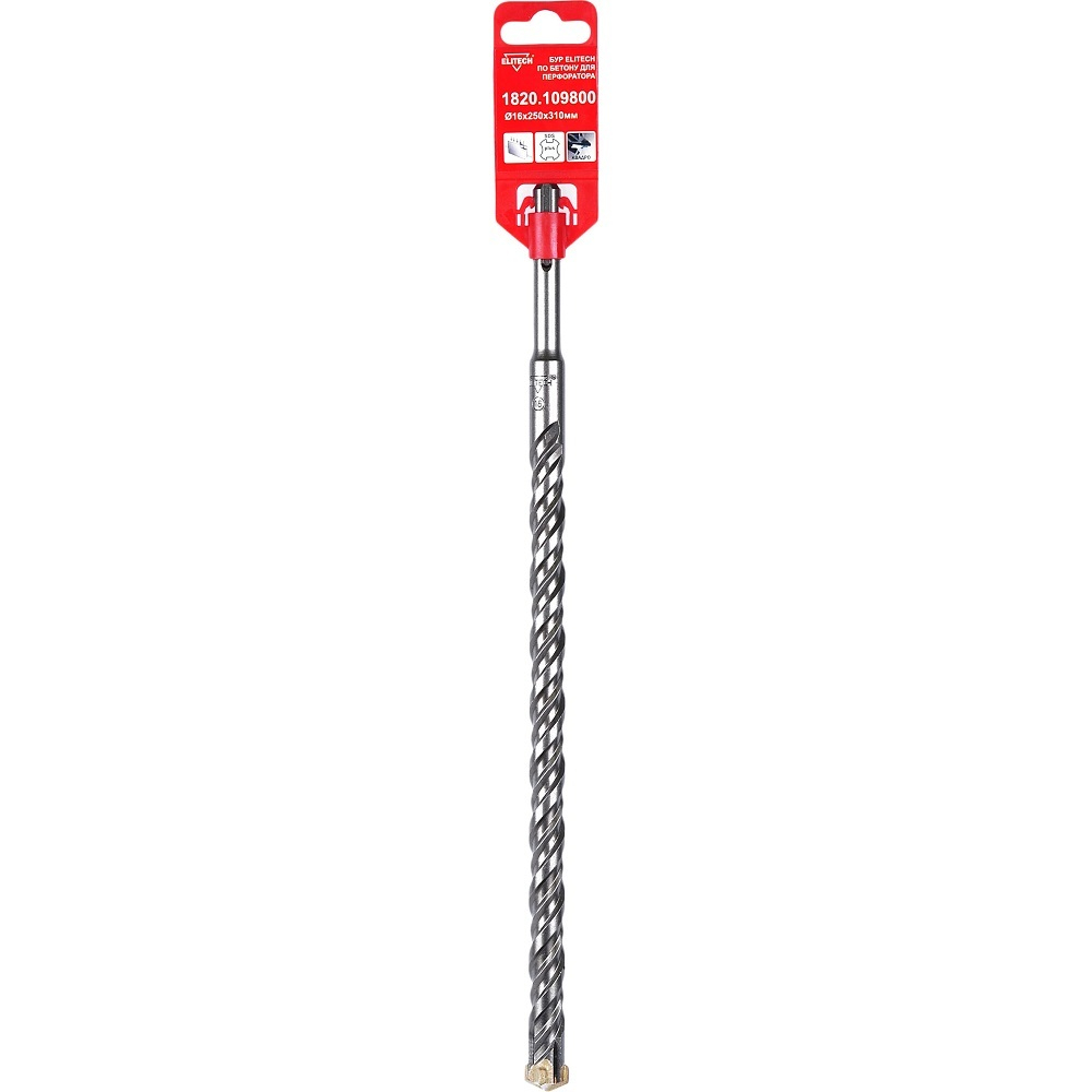 Квадробур ELITECH  SDS +  16*250*310 двойная спираль