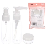 Флаконы дорожные в ZIP пакете 3шт «COMFORT», цвет крышек белый, (60*2мл,10мл)