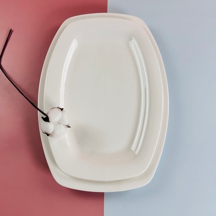 Lenardi 181-223 Прямоугольное блюдо 32,5см BIANCO в под.уп.(х12)Фарфор