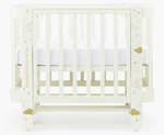 Детская кроватка-трансформер Happy baby Mommy Love в комплекте с расширением 160х70 milky