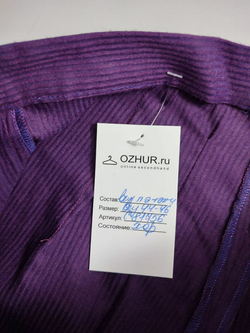 Брюки сливовые в полоску 44-46 размер