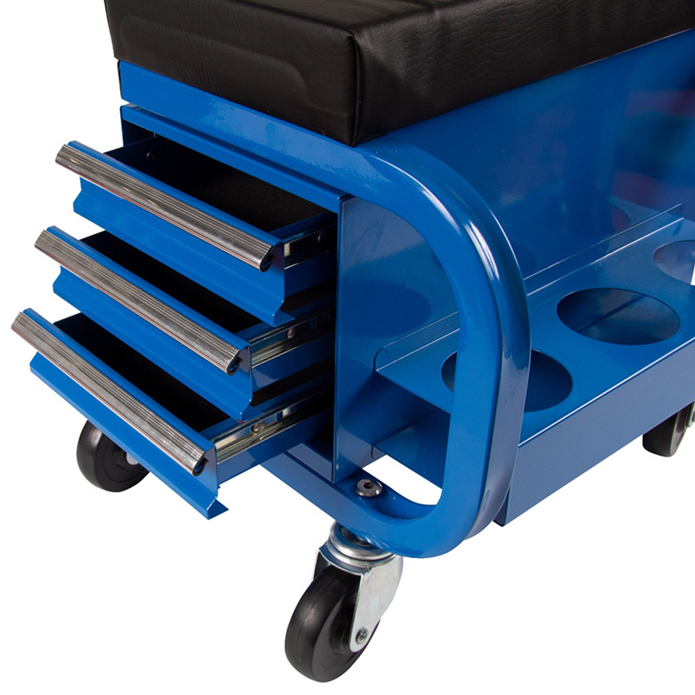 KING TONY (87C34-3B-B) Сиденье на колесах ремонтное с 3-мя ящиками