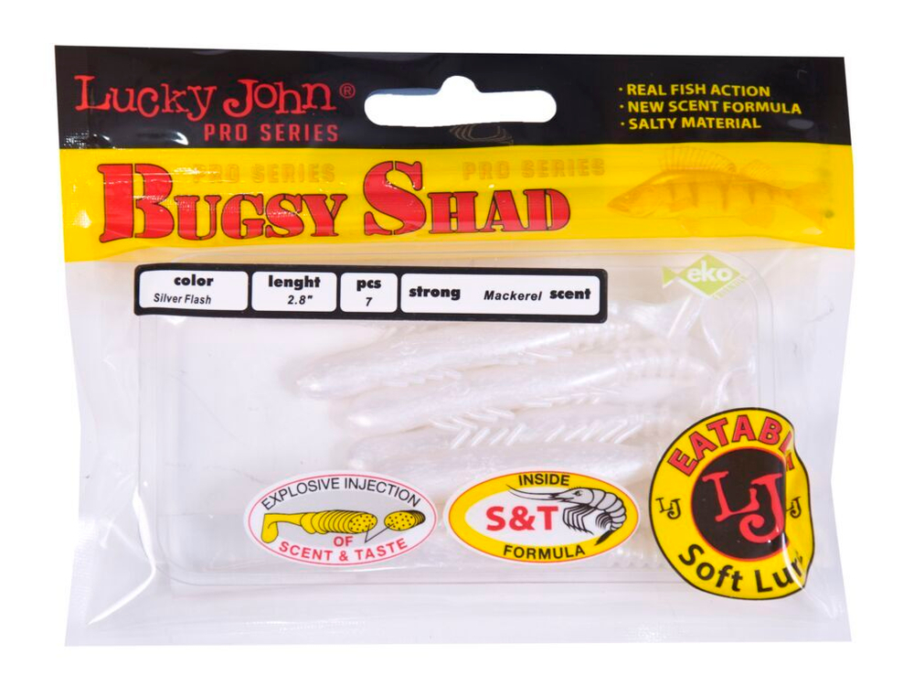 Виброхвосты съедоб. искусст. LJ Pro Series BUGSY SHAD 2.8in(07.20)/026 7шт.