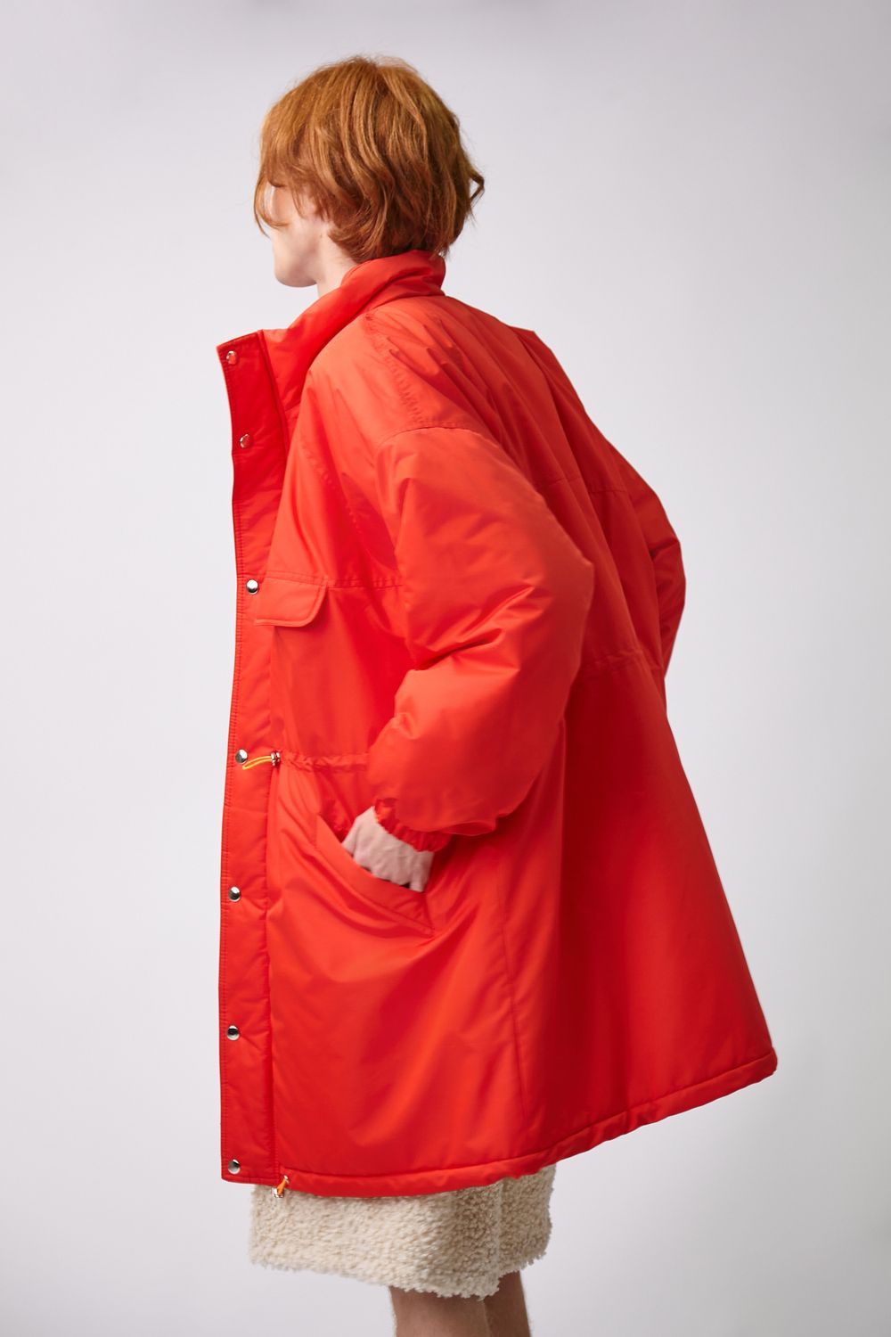 Парка Choompu оверсайз красная