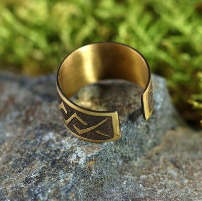 Кольцо-амулет "Звезда", латунь, D=17-23 мм