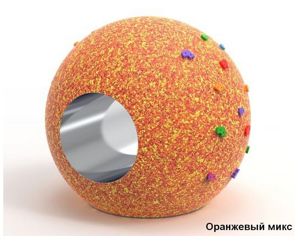 Резиновая фигура «Сфера L с тоннелем и зацепами»