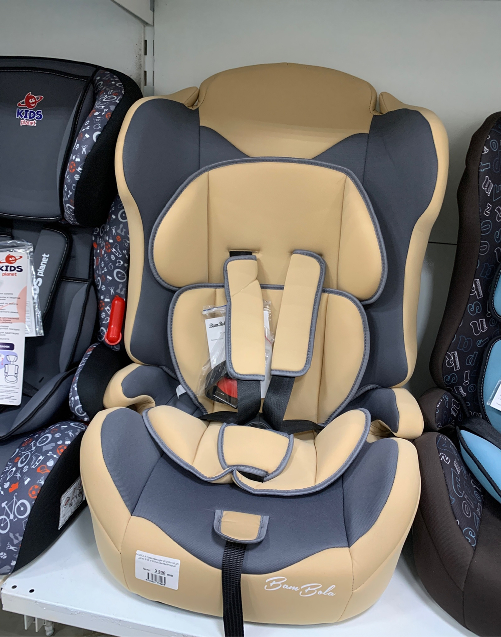 BAMBOLA Удерживающее устройство для детей 9-36 кг Primo Бежевый/Серый