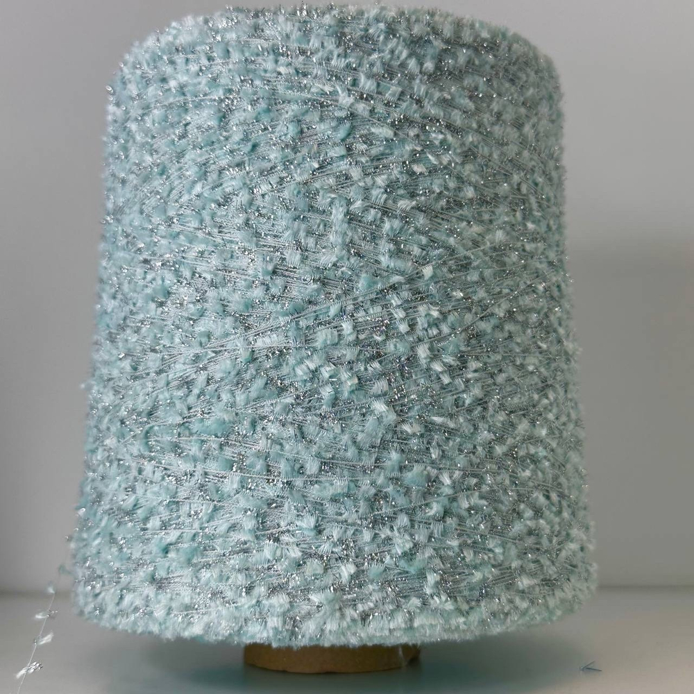 RUBBON Connection TA7587E; вискоза, люрекс, п/а ; 800м/100гр; col. B3315, цвет: серебро, светлый тиффани; S504