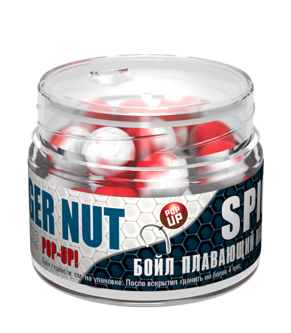 Бойлы насад. плав. двух цв. Sonik Baits TIGER NUT-SPICES Fluo Pop-ups 14мм 90мл