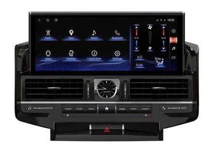 Магнитола для Toyota Land Cruiser 200 2015-2021 (топовая комплектация) - Carmedia BNR-16LCHMEG на Android 13, 8Гб+128Гб, 4G SIM-слот, CarPlay
