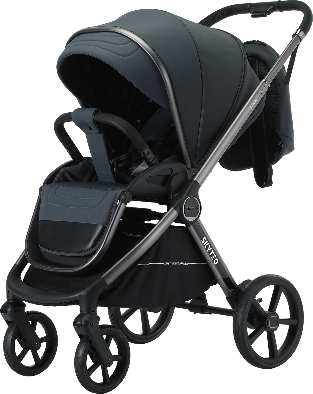Детская коляска SKYTEO AURUM 766 3в1 (серый)