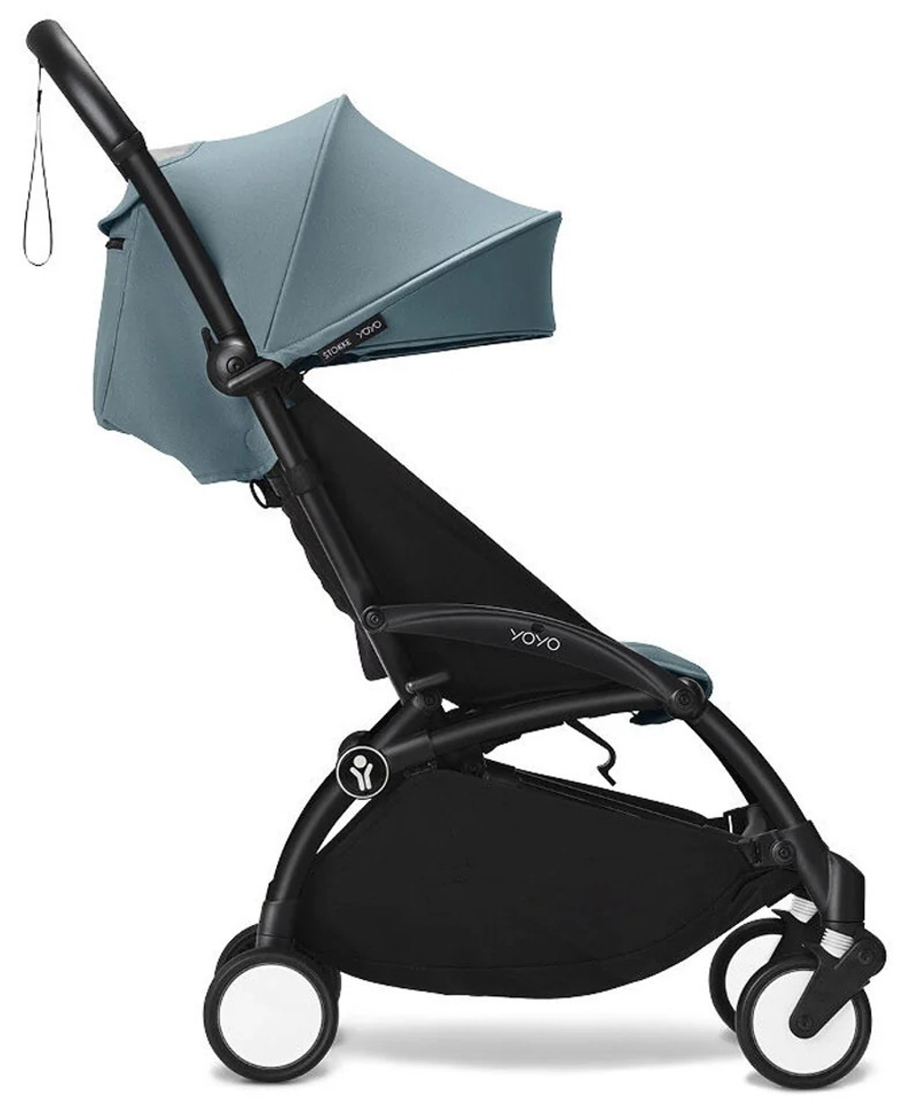 Коляска Stokke YOYO3 Newborn Shell рама чёрная Black 2 в 1 Aqua