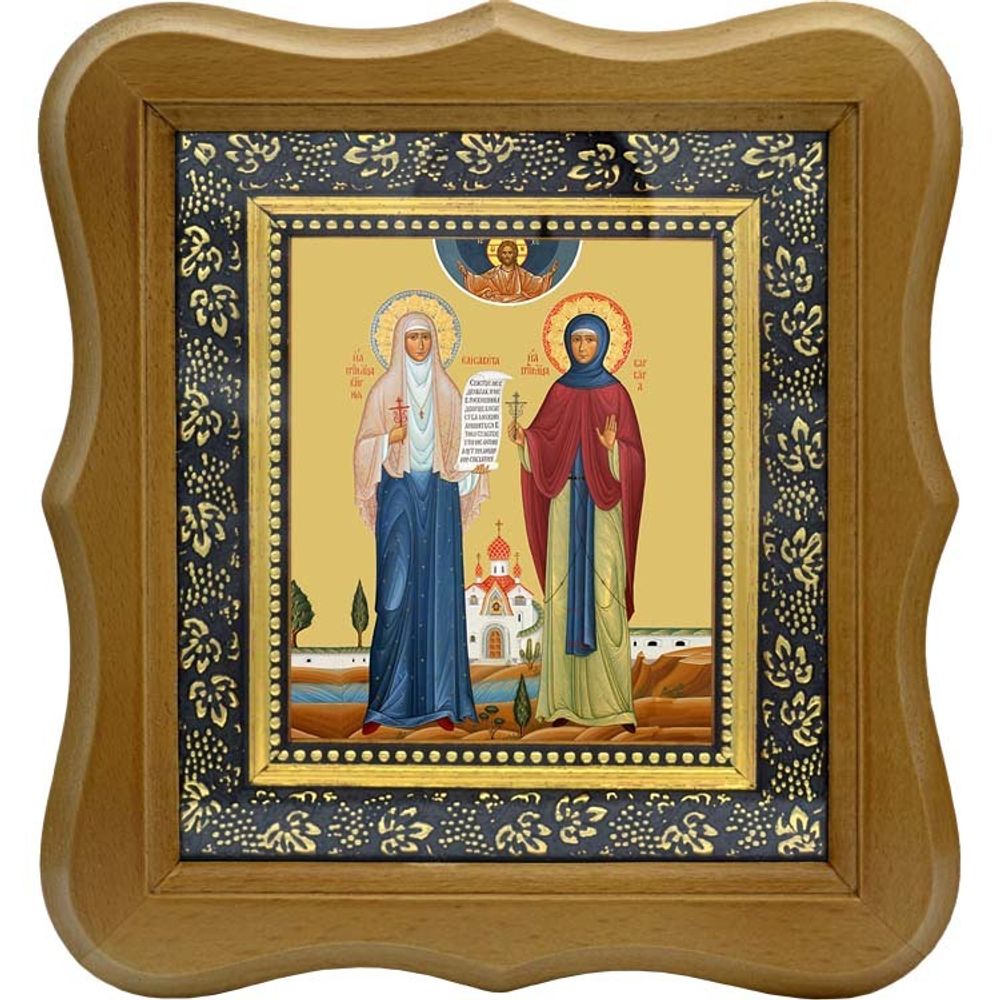 Елисавета Феодоровна и Варвара Алапаевская (Яковлева) преподобномученицы. Икона на холсте.