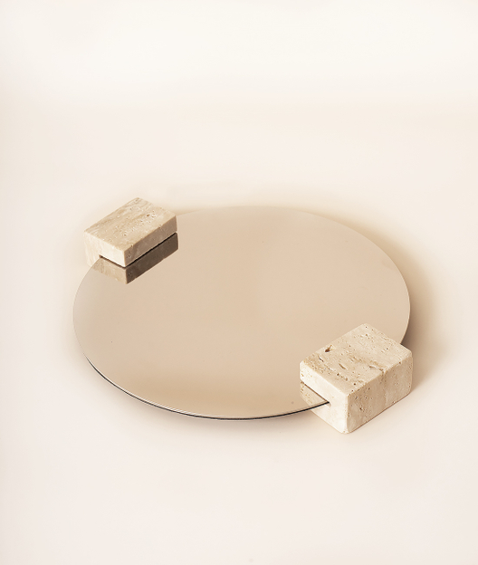 Поднос зеркальный Травертин