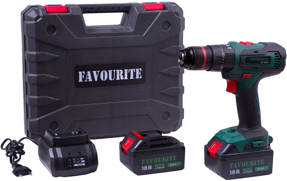 Аккумуляторная ударная дрель-шуруповерт FAVOURITE DC 1803